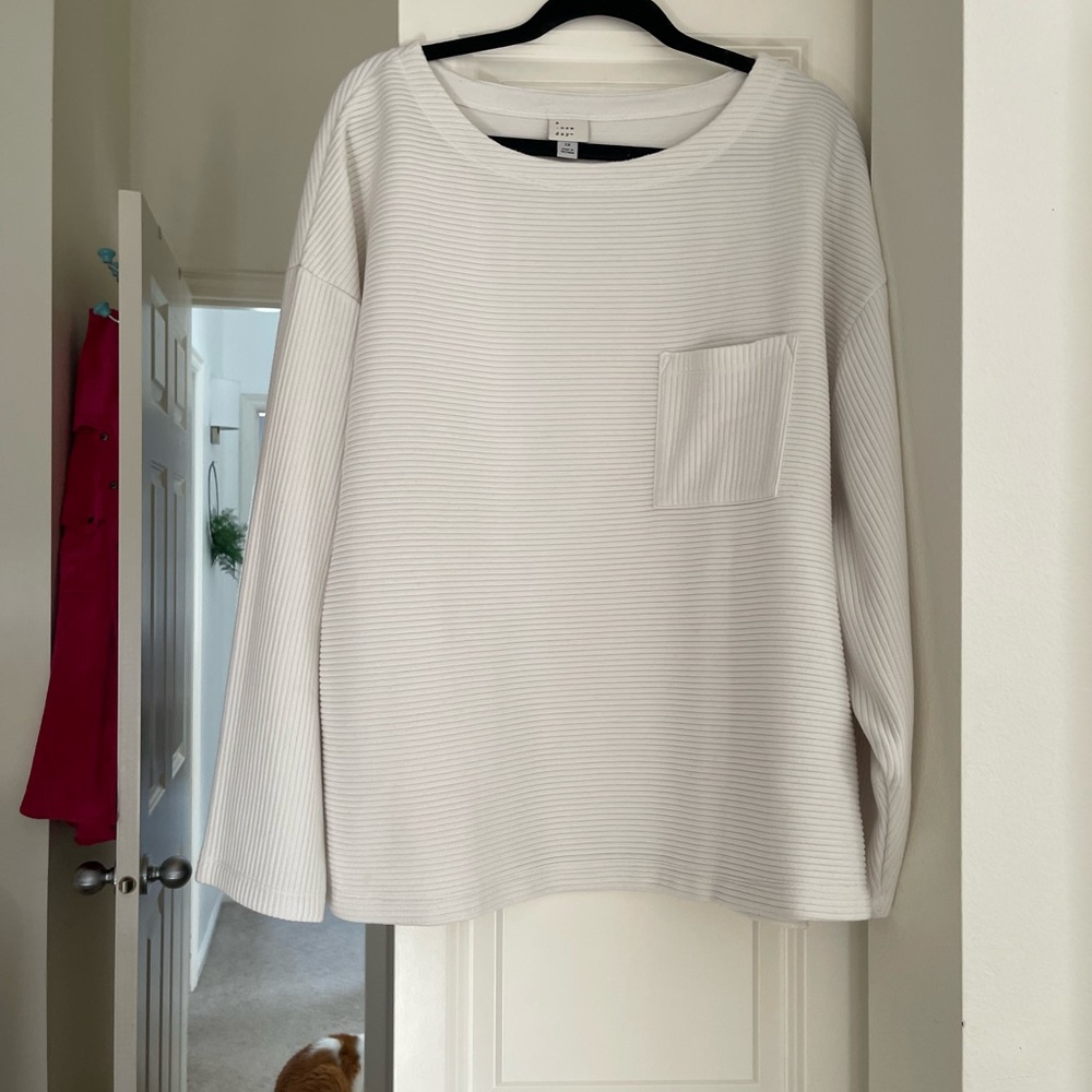 White a new day sweater